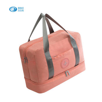 High Quality Polyester Foldable Duffel Bag Lightweight Mens Luggage Bag Travel Luggage Organizer Bag With Shoes Compartment