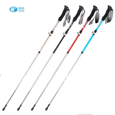 High Quality Hiking Outdoor Supplies Ultralight Handle Adjustable 4 Section Folding Trekking Poles