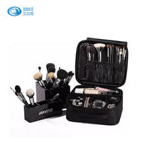 3 Layers Custom Waterproof Makeup Bags Kit Cosmetic Case, High Quality Professional Make Up Cosmetic Bags Cases